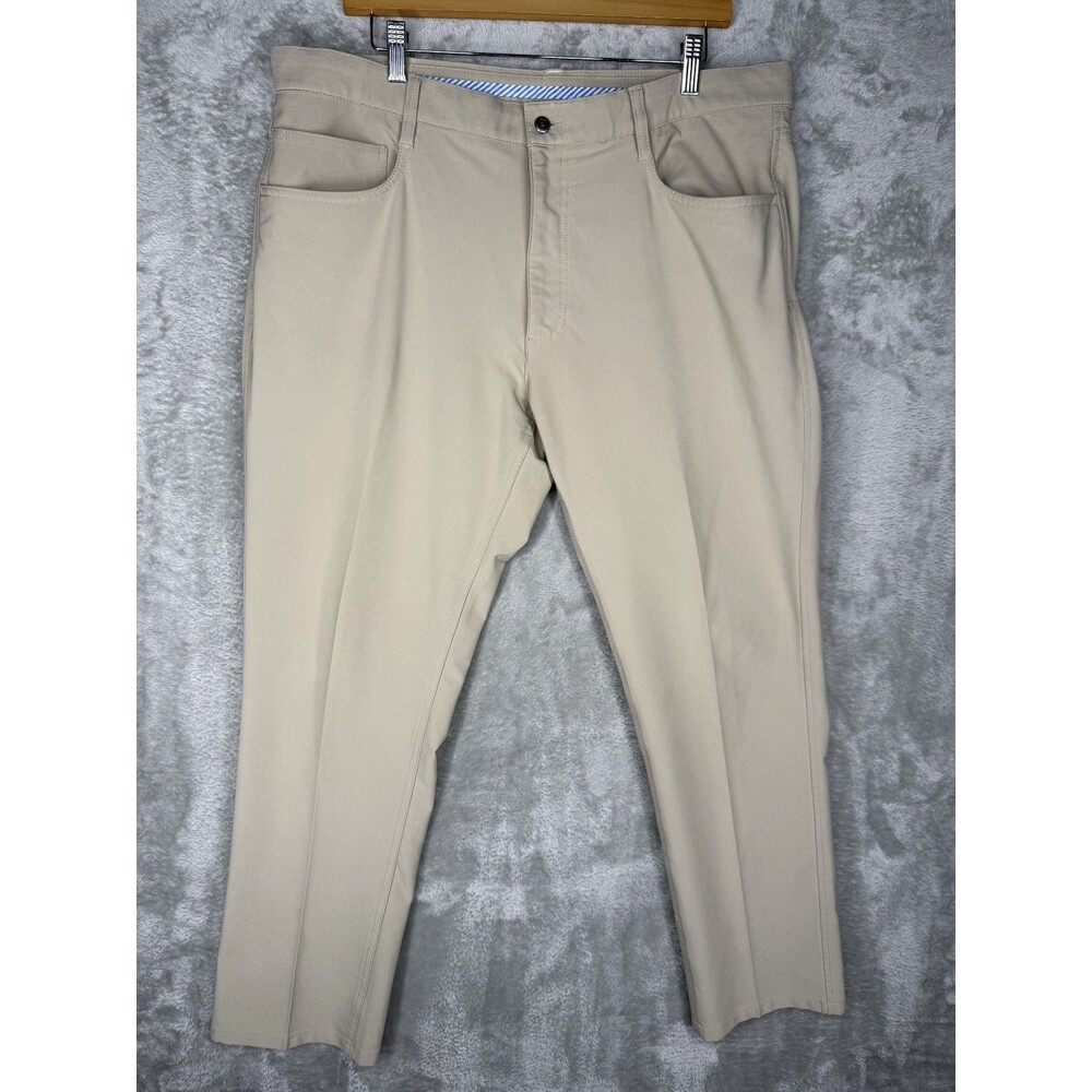 FootJoy Golf Pants Men's 38x30 Beige Khaki Athletic Fit FJ Performance Stretch